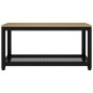 vidaXL Mesita de centro MDF y hierro marrón claro y negro 90x45x45 cm vidaXL Mesita de centro MDF y hierro marrón claro y negro 90x45x45 cm