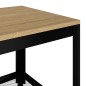 vidaXL Mesita de centro MDF y hierro marrón claro y negro 90x45x45 cm vidaXL Mesita de centro MDF y hierro marrón claro y negro 90x45x45 cm