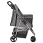 vidaXL Cochecito para perros plegable tela oxford gris 80x46x98 cm vidaXL Cochecito para perros plegable tela oxford gris 80x46x98 cm