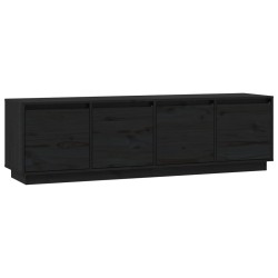 vidaXL Mueble de TV madera maciza de pino negro 156x37x45 cm