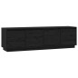 vidaXL Mueble de TV madera maciza de pino negro 156x37x45 cm