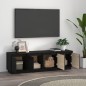 vidaXL Mueble de TV madera maciza de pino negro 156x37x45 cm