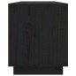 vidaXL Mueble de TV madera maciza de pino negro 156x37x45 cm