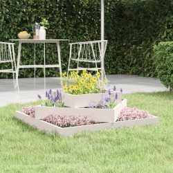 vidaXL Jardinera de madera maciza de pino blanco 83x83x27 cm