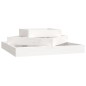 vidaXL Jardinera de madera maciza de pino blanco 83x83x27 cm vidaXL Jardinera de madera maciza de pino blanco 83x83x27 cm