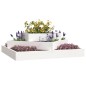 vidaXL Jardinera de madera maciza de pino blanco 83x83x27 cm vidaXL Jardinera de madera maciza de pino blanco 83x83x27 cm