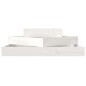 vidaXL Jardinera de madera maciza de pino blanco 83x83x27 cm vidaXL Jardinera de madera maciza de pino blanco 83x83x27 cm