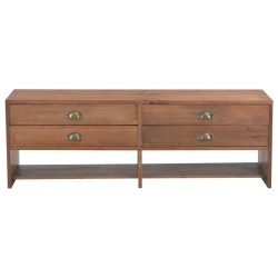 vidaXL Mueble para TV con 4 cajones madera maciza acacia 120x30x40 cm
