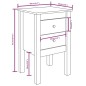vidaXL Mesita de noche madera maciza de pino negro 40x35x61,5 cm vidaXL Mesita de noche madera maciza de pino negro 40x35x61,5 cm