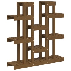 vidaXL Soporte plantas madera maciza pino marrón miel 104,5x25x109,5cm