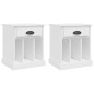 vidaXL Mesitas de noche 2 unidades color blanco 43x36x50 cm vidaXL Mesitas de noche 2 unidades color blanco 43x36x50 cm