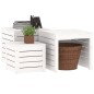 vidaXL Set de cajas de jardín 3 piezas madera maciza de pino blanco vidaXL Set de cajas de jardín 3 piezas madera maciza de pino blanco