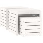 vidaXL Set de cajas de jardín 3 piezas madera maciza de pino blanco vidaXL Set de cajas de jardín 3 piezas madera maciza de pino blanco