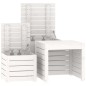 vidaXL Set de cajas de jardín 3 piezas madera maciza de pino blanco vidaXL Set de cajas de jardín 3 piezas madera maciza de pino blanco