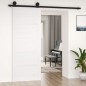 vidaXL Puerta de granero madera maciza pino blanca 80x1,8x204,5 cm