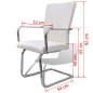 vidaXL Sillas de comedor voladizas 2 unidades cuero sintético blanco vidaXL Sillas de comedor voladizas 2 unidades cuero sintético blanco