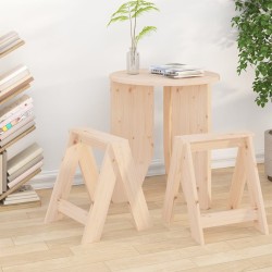 vidaXL Taburetes 2 unidades madera maciza de pino 40x40x45 cm