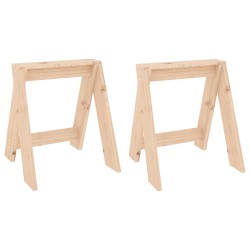 vidaXL Taburetes 2 unidades madera maciza de pino 40x40x45 cm