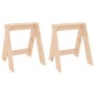 vidaXL Taburetes 2 unidades madera maciza de pino 40x40x45 cm vidaXL Taburetes 2 unidades madera maciza de pino 40x40x45 cm