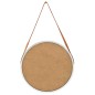 vidaXL Espejo de pared con correa plateado 50 cm vidaXL Espejo de pared con correa plateado 50 cm