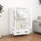 vidaXL Aparador de madera contrachapada blanco 70x31x115 cm vidaXL Aparador de madera contrachapada blanco 70x31x115 cm