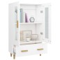 vidaXL Aparador de madera contrachapada blanco 70x31x115 cm vidaXL Aparador de madera contrachapada blanco 70x31x115 cm