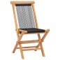 vidaXL Sillas de jardín plegables 2 uds madera maciza de teca y cuerda vidaXL Sillas de jardín plegables 2 uds madera maciza de teca y cuerda