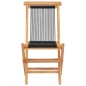 vidaXL Sillas de jardín plegables 2 uds madera maciza de teca y cuerda vidaXL Sillas de jardín plegables 2 uds madera maciza de teca y cuerda