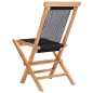 vidaXL Sillas de jardín plegables 2 uds madera maciza de teca y cuerda vidaXL Sillas de jardín plegables 2 uds madera maciza de teca y cuerda