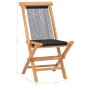 vidaXL Sillas de jardín plegables 2 uds madera maciza de teca y cuerda vidaXL Sillas de jardín plegables 2 uds madera maciza de teca y cuerda