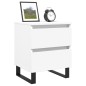 vidaXL Mesita de noche madera contrachapada blanco 40x35x50 cm vidaXL Mesita de noche madera contrachapada blanco 40x35x50 cm