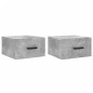 vidaXL Mesitas de noche de pared 2 uds color gris hormigón 35x35x20 cm vidaXL Mesitas de noche de pared 2 uds color gris hormigón 35x35x20 cm