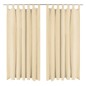vidaXL Cortinas de micro-raso con bucles 2 unidades 140x175cm beis vidaXL Cortinas de micro-raso con bucles 2 unidades 140x175cm beis