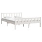 vidaXL Estructura de cama King Size madera maciza blanco 150x200 cm vidaXL Estructura de cama King Size madera maciza blanco 150x200 cm