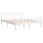 vidaXL Estructura de cama King Size madera maciza blanco 150x200 cm vidaXL Estructura de cama King Size madera maciza blanco 150x200 cm