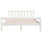 vidaXL Estructura de cama King Size madera maciza blanco 150x200 cm vidaXL Estructura de cama King Size madera maciza blanco 150x200 cm