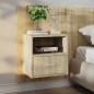 vidaXL Mesita de noche de pared 2 uds color roble Sonoma vidaXL Mesita de noche de pared 2 uds color roble Sonoma