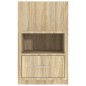 vidaXL Mesita de noche de pared 2 uds color roble Sonoma vidaXL Mesita de noche de pared 2 uds color roble Sonoma