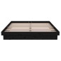 vidaXL Estructura de cama de madera maciza negro 140x190 cm