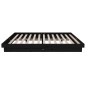 vidaXL Estructura de cama de madera maciza negro 140x190 cm