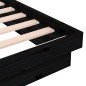 vidaXL Estructura de cama de madera maciza negro 140x190 cm