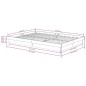 vidaXL Estructura de cama de madera maciza negro 140x190 cm
