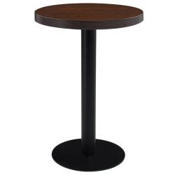 vidaXL Mesa de bistró MDF marrón oscuro 60 cm 