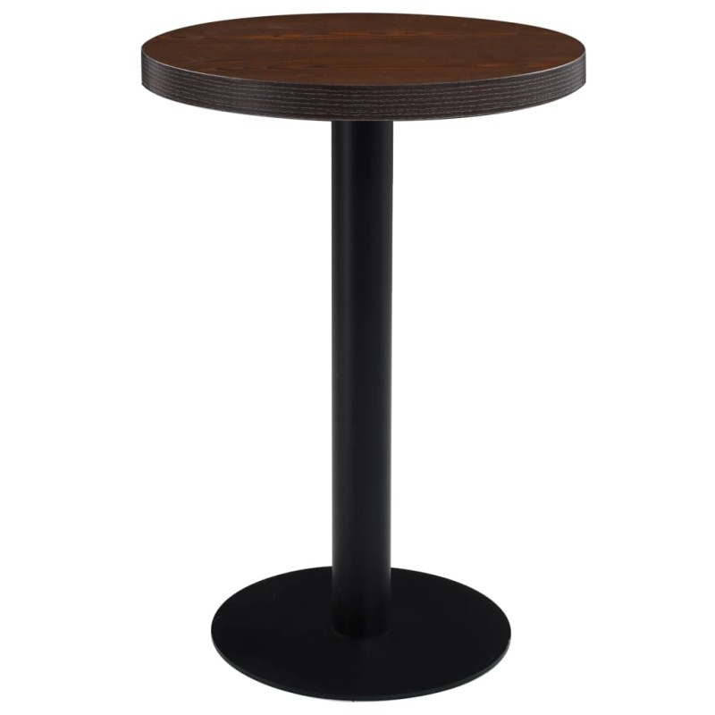 vidaXL Mesa de bistró MDF marrón oscuro 60 cm vidaXL Mesa de bistró MDF marrón oscuro 60 cm