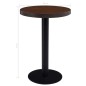 vidaXL Mesa de bistró MDF marrón oscuro 60 cm vidaXL Mesa de bistró MDF marrón oscuro 60 cm