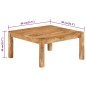 vidaXL Mesa de centro de madera maciza de acacia 80x80x40 cm vidaXL Mesa de centro de madera maciza de acacia 80x80x40 cm