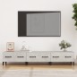 vidaXL Mueble de TV madera contrachapada gris hormigón 150x34,5x30 cm vidaXL Mueble de TV madera contrachapada gris hormigón 150x34,5x30 cm