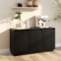 vidaXL Aparador de madera maciza de pino negro 111x34x60 cm