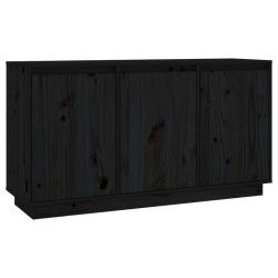 vidaXL Aparador de madera maciza de pino negro 111x34x60 cm