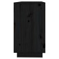 vidaXL Aparador de madera maciza de pino negro 111x34x60 cm